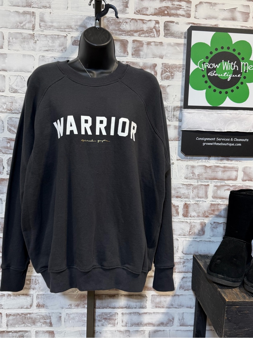 Spiritual Gangster Warrior Crewneck Sweatshirt - Black